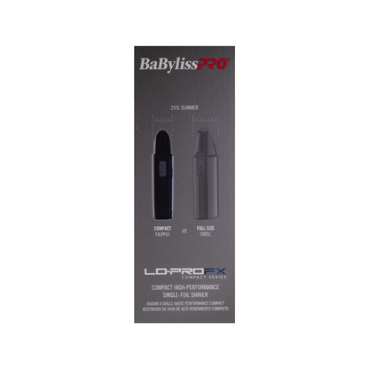BaByliss Pro Lo-ProFX Compact High-Performance Single Foil Cordless Shaver (Blue) + Babyliss Barberology Professional Barber Mat