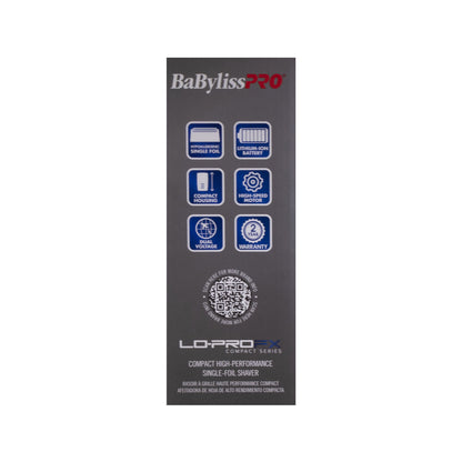 BaByliss Pro Lo-ProFX Compact High-Performance Single Foil Cordless Shaver (Blue) + Babyliss Barberology Professional Barber Mat
