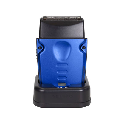 BaByliss Pro Lo-ProFX Compact High-Performance Single Foil Cordless Shaver (Blue) + BaByliss Pro Fade Brush - Black BPFADEB