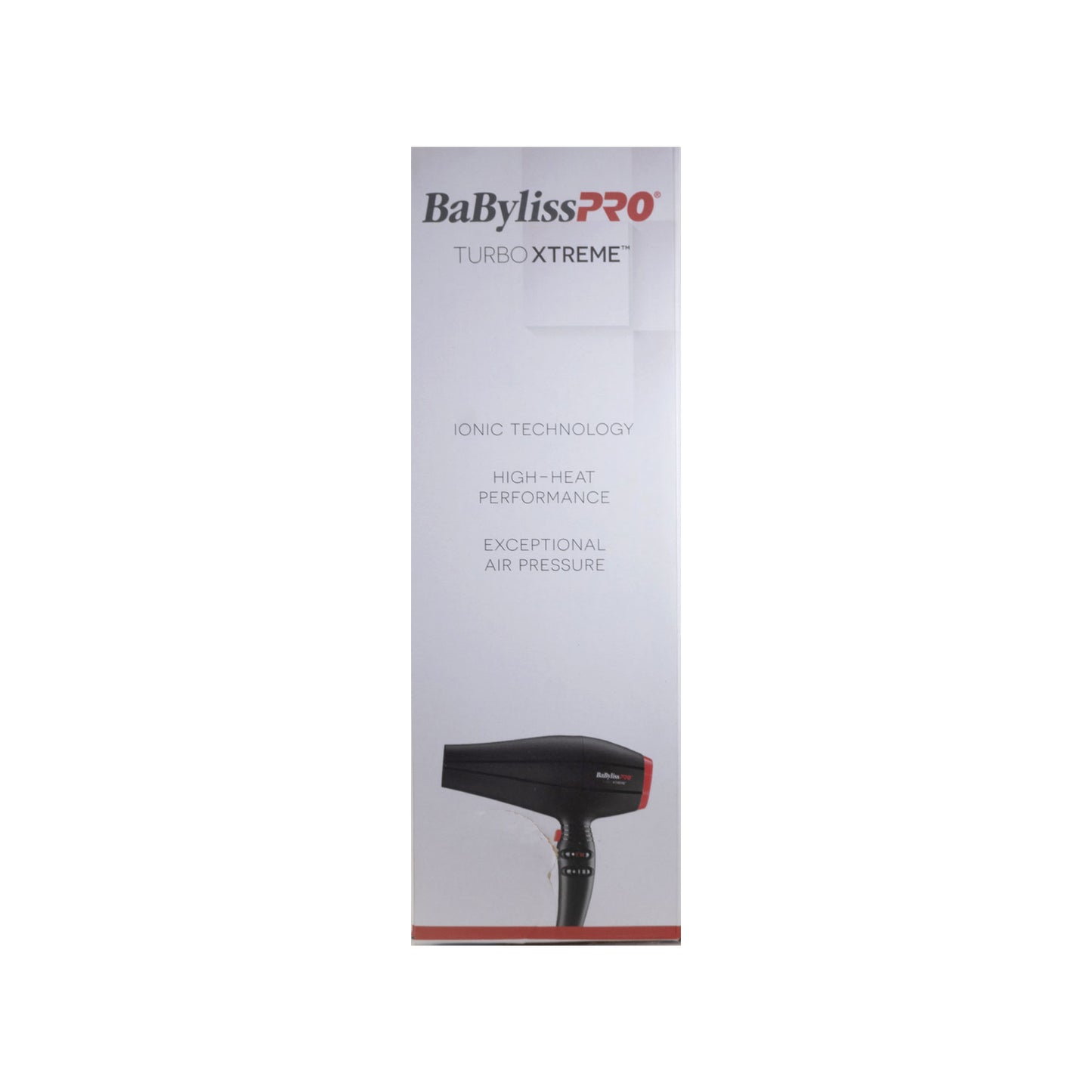 BaByliss Pro Professional Turbo Xtreme Hair Dryer BAB9400UC (Black) + Babyliss Pro Barberology Comb Set (Clipper, Cutting, Taper Combs) - Red