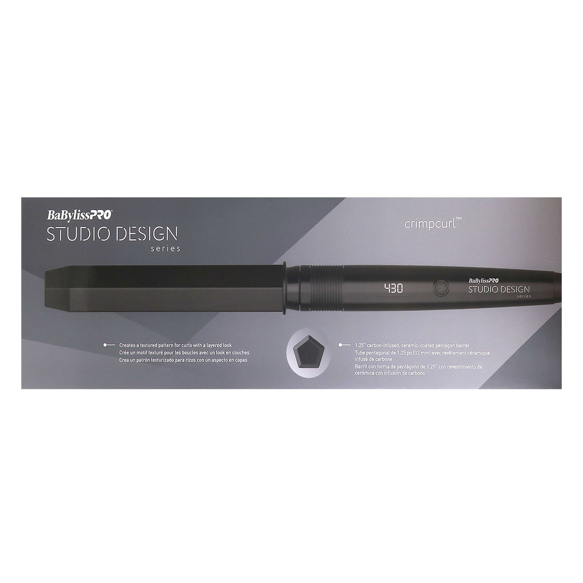 BaByliss Pro Professional Turbo Xtreme Hair Dryer BAB9400UC (Black) + BaByliss Pro Studio Design Series 1.25 Inch Crimpcurl #BCI005UC + Babyliss Pro BSPRAYBOT Barberology 10oz Spray Bottle + Babyliss Barberology Professional Barber Mat + Babyliss Pro Barb