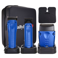 BaByliss Pro High Performance Low Profile Compact Trimmer FX72, Clipper FX82 and Single Foil Shaver FXLPFS1 (Blue) Barber Bundle
