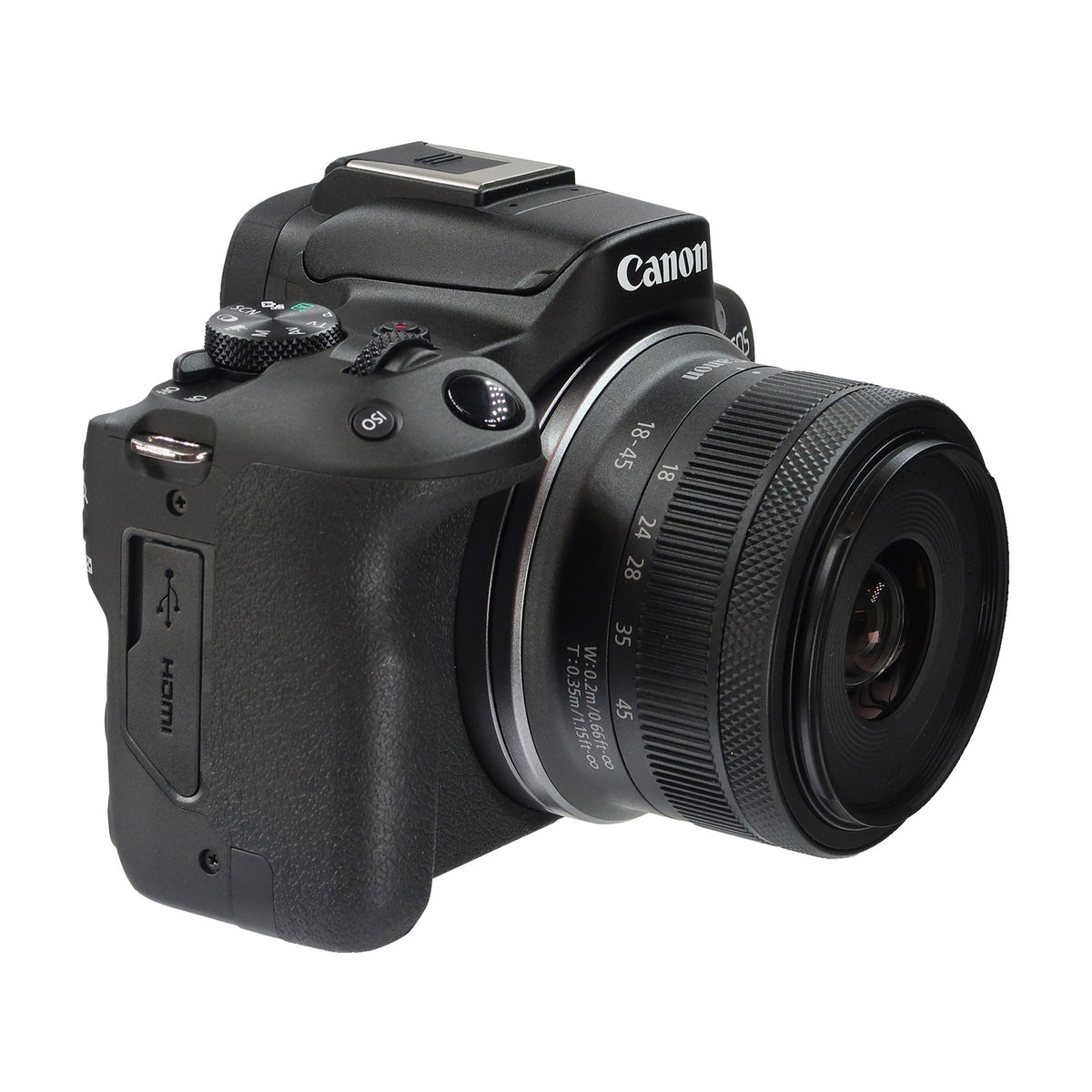 Canon EOS R50 Mirrorless Camera with 18-45mm Lens (Black) Refurbished