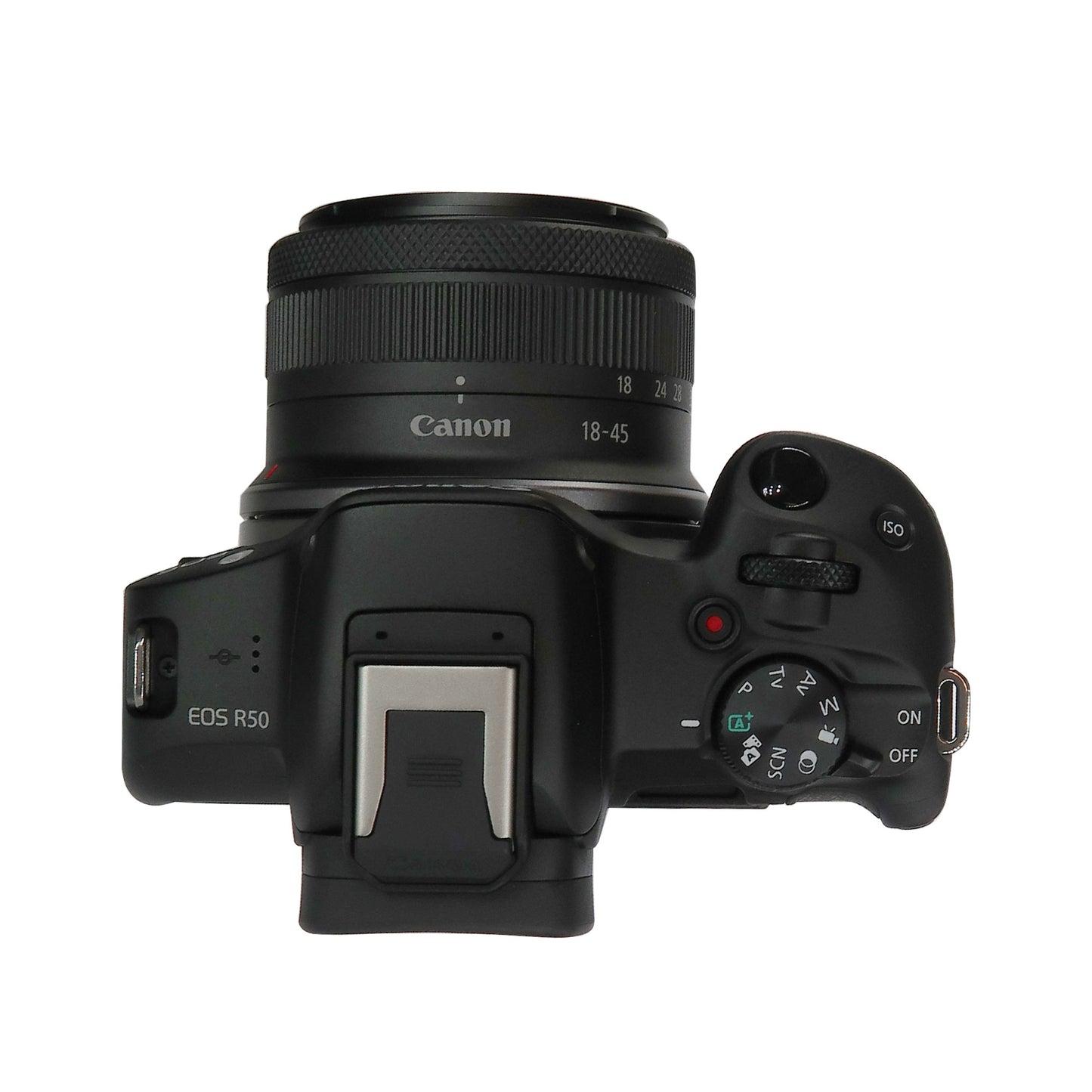 Canon EOS R50 Mirrorless Camera with 18-45mm Lens (Black) Refurbished