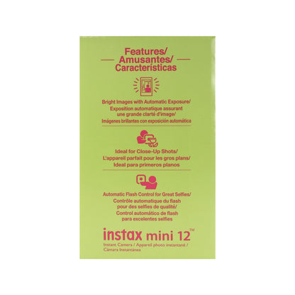FUJIFILM INSTAX MINI 12 Instant Film Camera (Blossom Pink) + Complete Accessory Kit for Fujifilm Instax Mini 8/9/11/12 – Camera Case, Photo Album, Frames, Stickers & Lens Filters (Pink) + Fujifilm 2x10 Film Mini Instax Film Pack