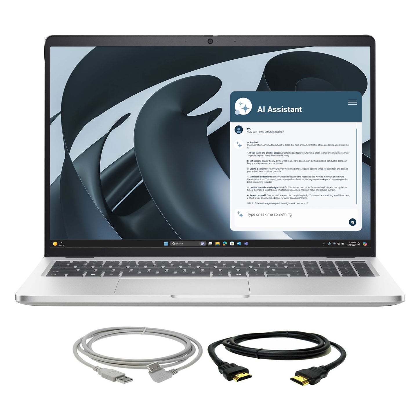 Dell 16" Pro 16 Plus Laptop - AMD Ryzen 7 PRO 250 - 16GB RAM (Silver) Refurbished with Cables