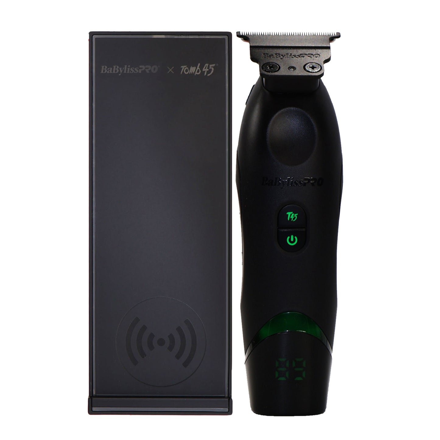 BaByliss Pro x Tomb45 Wireless-Charging Hair Trimmer for Men with BaByliss Pro X Tomb45 Clipper / Trimmer Wireless Charging Mat FXT45MAT