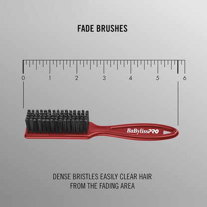 BaByliss Pro Wedge Clipper Blade (Graphite) FX603B + BaByliss Pro Fade Brush - Red BPFADEBR + 9 Inch Clipper Comb