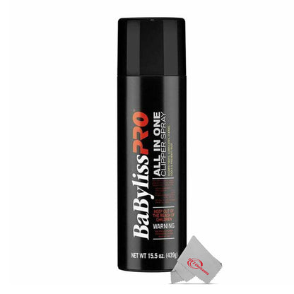 BaByliss Pro Wedge Clipper Blade (Graphite) FX603B + BaByliss Pro Barberology Clipper Grips - 3 Pack BBCKT8-PK + BaByliss PRO FXDS15 All In One Clipper Spray