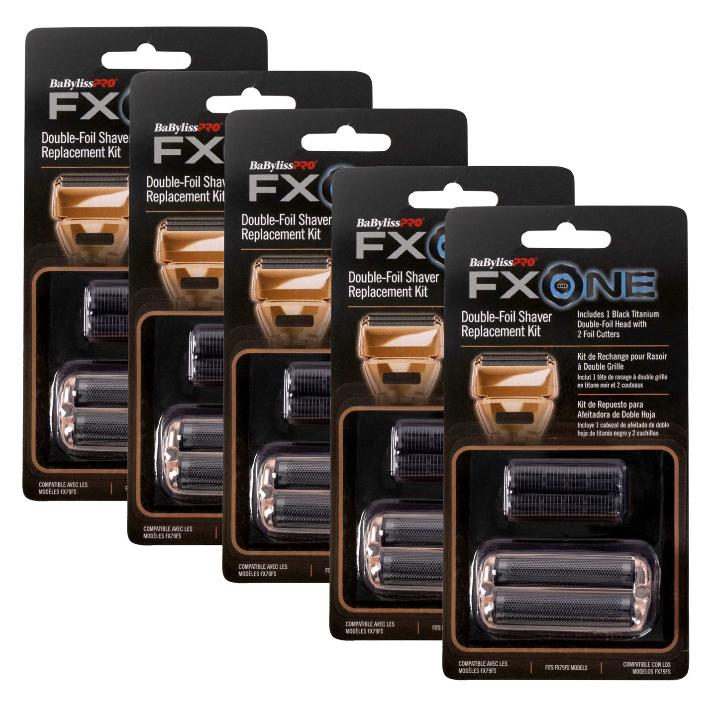 5x BaByliss Pro FXONE Double Foil Shaver Replacement Foil and Cutter
