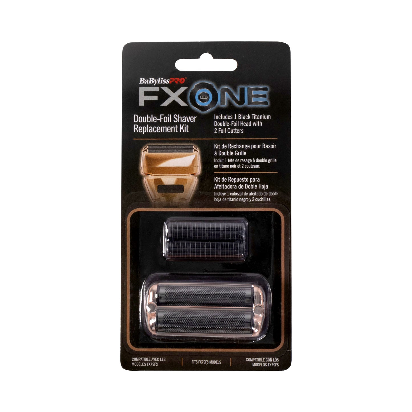 BaByliss Pro FXONE Foil Cutter Replacement + Clipper Grips 3pk + Spray Barber Set Pro