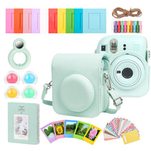 Complete Accessory Kit for Fujifilm Instax Mini 8/9/11/12 – Camera Case, Photo Album, Frames, Stickers & Lens Filters (Green)