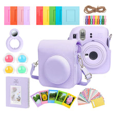 Complete Accessory Kit for Fujifilm Instax Mini 8/9/11/12 – Camera Case, Photo Album, Frames, Stickers & Lens Filters (Purple)
