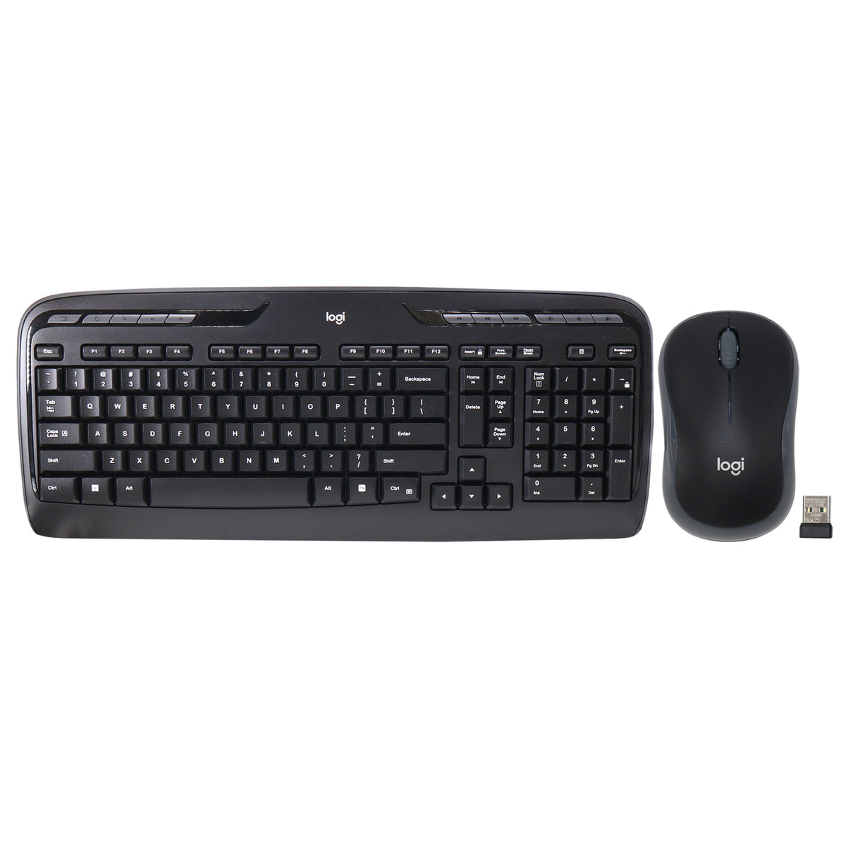 10x Logitech MK320 Full-size Wireless Membrane Keyboard and Mouse Bundle for PC - Black