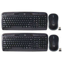 2x Logitech MK320 Full-size Wireless Membrane Keyboard and Mouse Bundle for PC - Black