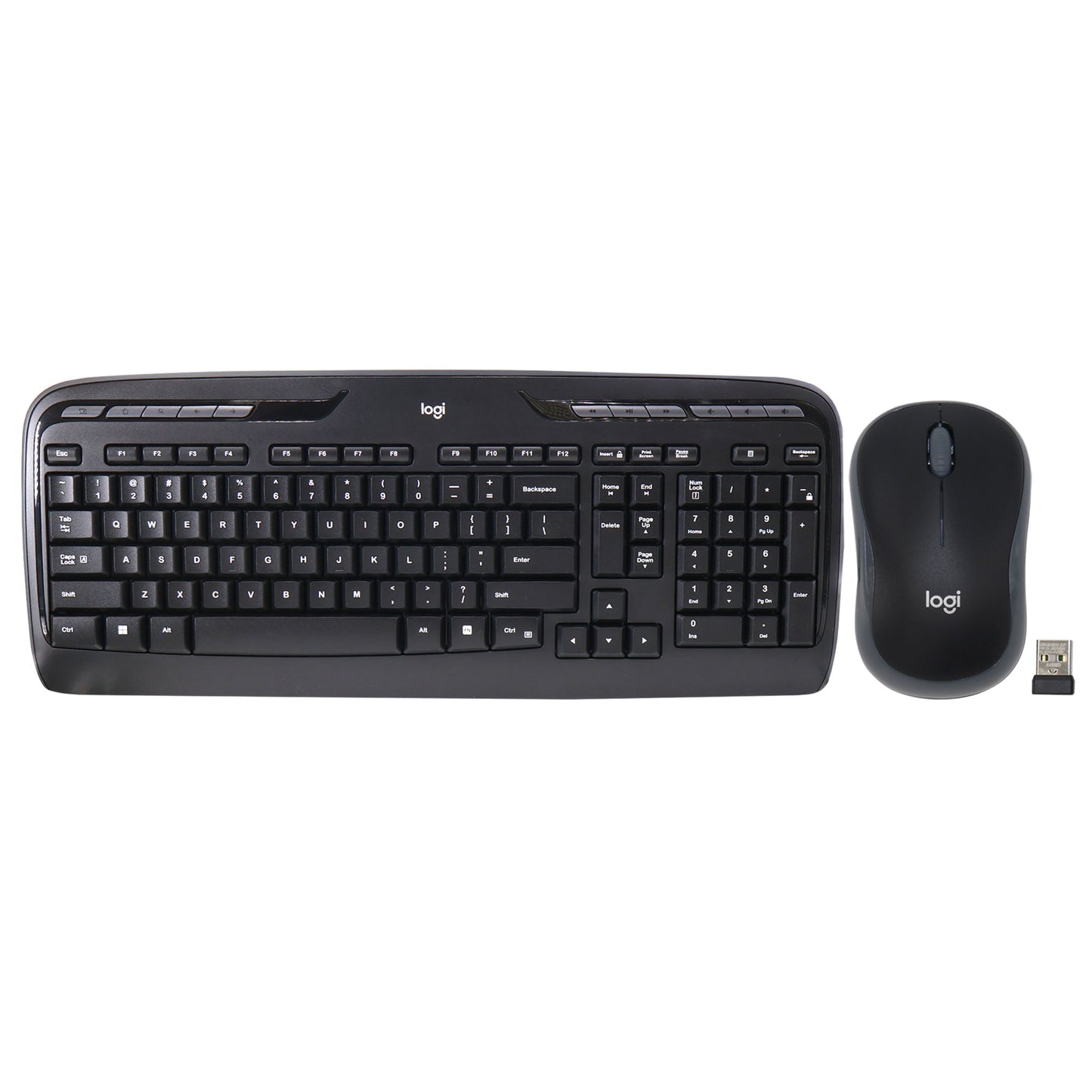 3x Logitech MK320 Full-size Wireless Membrane Keyboard and Mouse Bundle for PC - Black