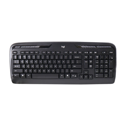 3x Logitech MK320 Full-size Wireless Membrane Keyboard and Mouse Bundle for PC - Black