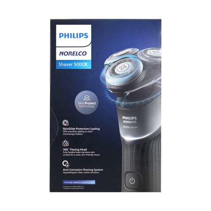 Philips Norelco 5000X Rechargeable Wet & Dry Shaver X5004/84 with 2x Philips Norelco Ultimate Comfort Nose Trimmer 1000 Battery Powered NT1605/60