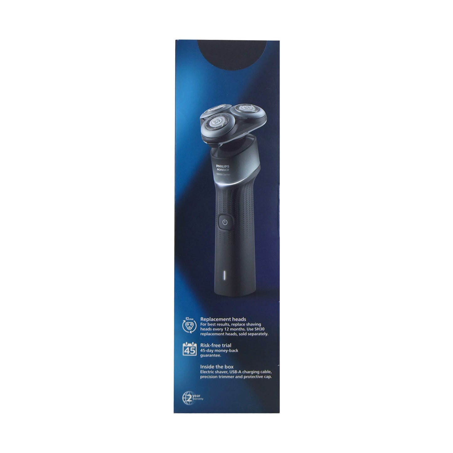 Philips Norelco 5000X Rechargeable Wet & Dry Shaver X5004/84 with 2x Philips Norelco Ultimate Comfort Nose Trimmer 1000 Battery Powered NT1605/60