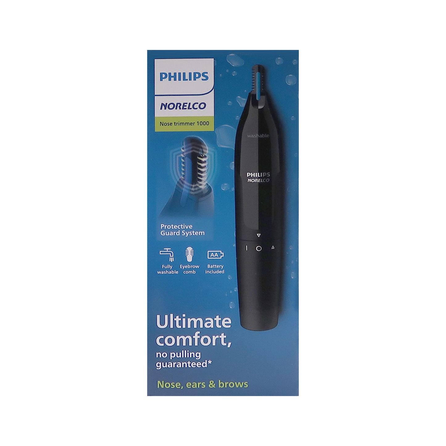 Philips Norelco 5000X Rechargeable Wet & Dry Shaver X5004/84 with 2x Philips Norelco Ultimate Comfort Nose Trimmer 1000 Battery Powered NT1605/60