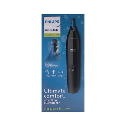Philips Norelco 5000X Rechargeable Wet & Dry Shaver X5004/84 with 2x Philips Norelco Ultimate Comfort Nose Trimmer 1000 Battery Powered NT1605/60