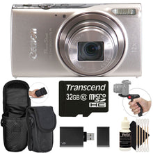 Canon PowerShot ELPH 360 HS A Digital Camera (Silver) with 32GB MicroSD Card Starter Kit