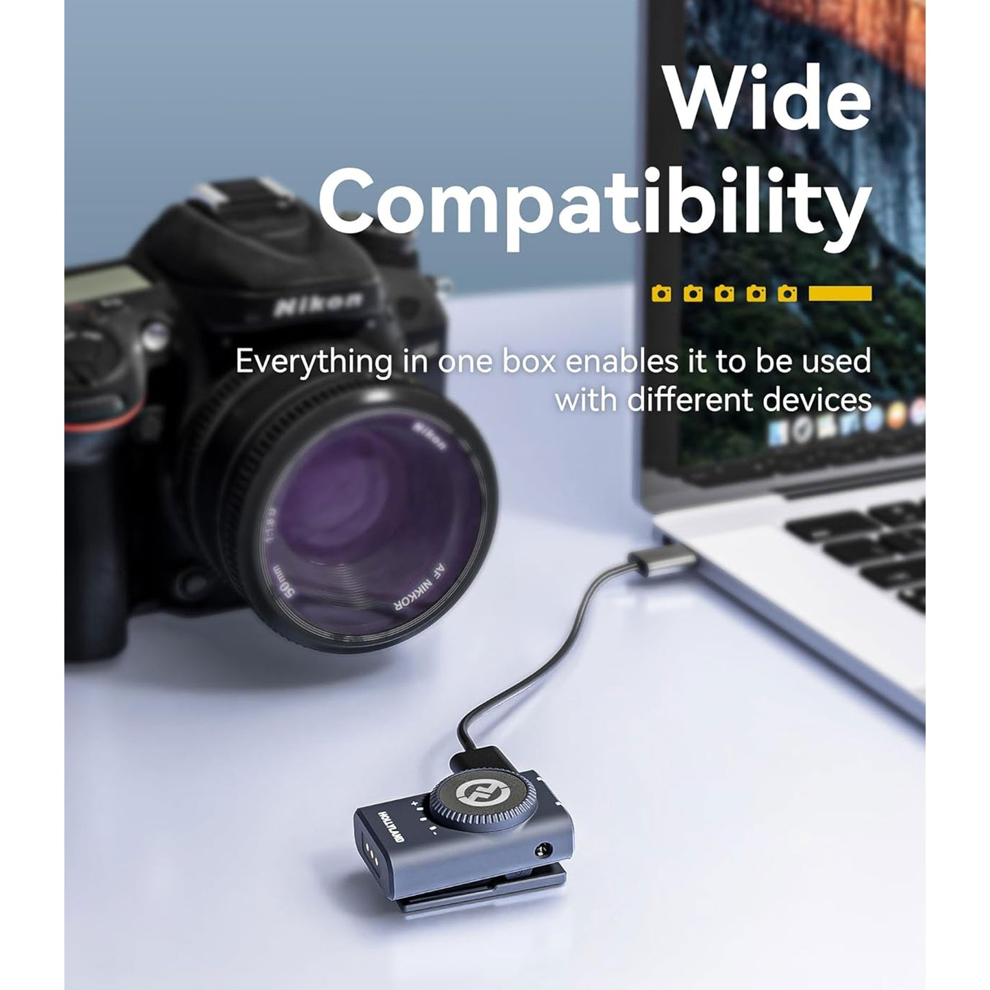 Hollyland LARK M2 2-Person Wireless Mini Combo Microphone System Complete Creator Bundle (Tripods, Adapter & Tablet Mount)