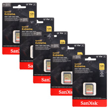 5x Sandisk 128GB Extreme SDXC UHS-I Memory Card