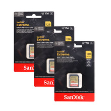 3x Sandisk 128GB Extreme SDXC UHS-I Memory Card
