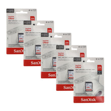 5x Sandisk 256GB Ultra SDXC UHS-I Memory Card - Up to 150MB/s