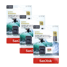 3x SanDisk Micro SD Memory Card for 64GB UHS-I Action Camera with Adapter