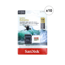 10x SanDisk Micro SD Memory Card for 64GB UHS-I Action Camera with Adapter