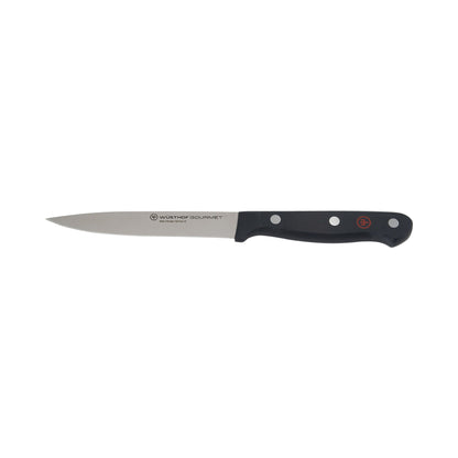 Wusthof Gourmet 4-Piece Chef's Knife Set, Black - Includes 8" Chef's Knife, 2.75" Paring Knife, 4.5" Utility Knife, Honing Steel + Wusthof Classic 2-Piece Carving Set - Includes Classic 8" Carving Knife + Classic 6" Straight Meat Fork  - 1120160204