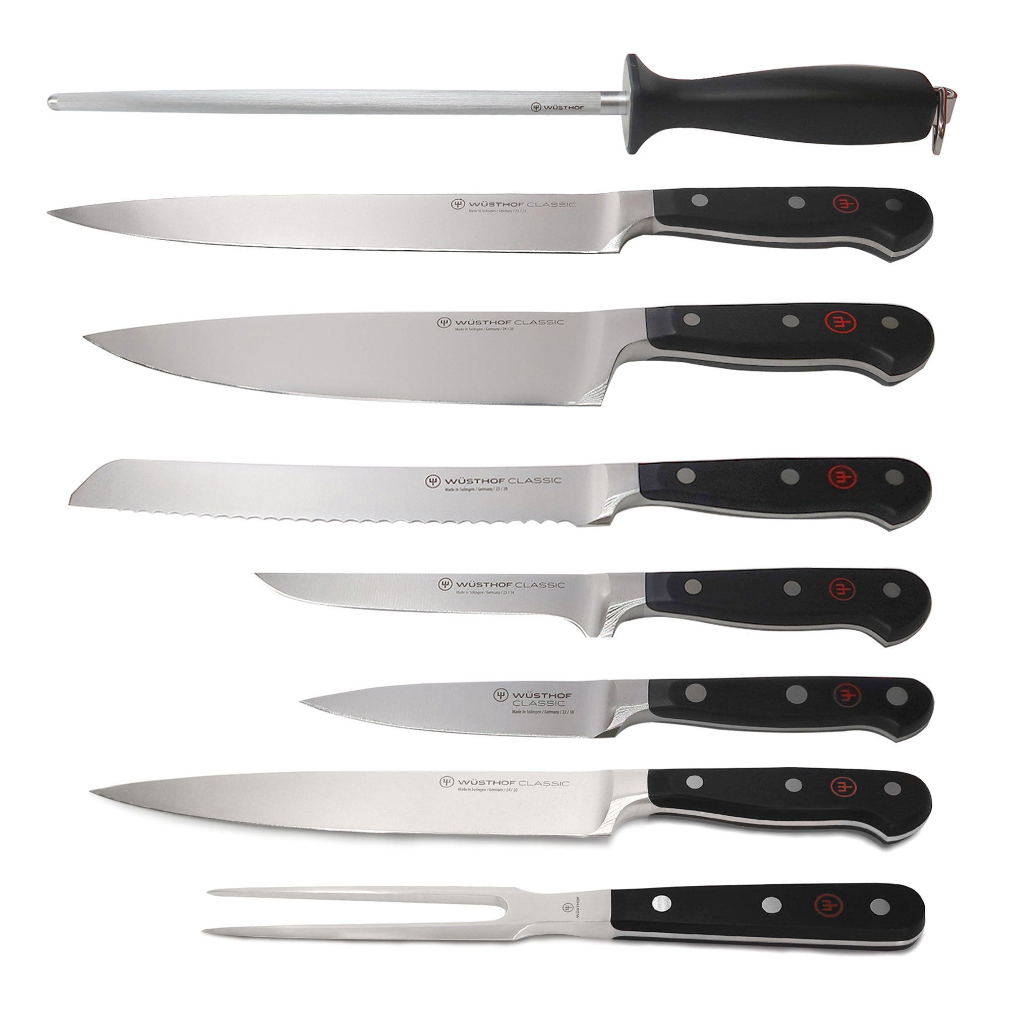Wusthof Classic 6 Piece Cook's Set + Classic 2-Piece Carving Set
