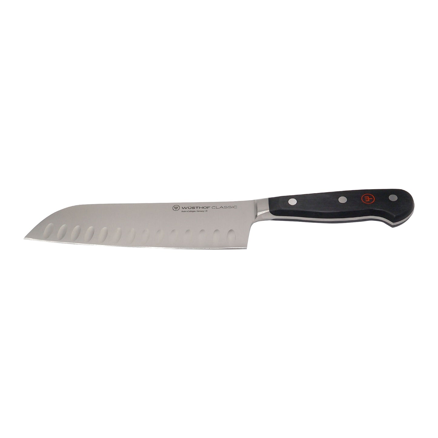 Wusthof Classic 17cm / 7" Hollow Edge Santoku Kitchen Knife + Wusthof Classic 2-Piece Carving Set - Includes Classic 8" Carving Knife + Classic 6" Straight Meat Fork  - 1120160204