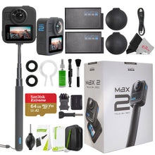 GoPro MAX2 True 8K 360 Action Camera Accessory Bundle + GoPro Replacement Lens Kit for MAX2 + Professional Cleaning Kit APS-C DSLR Cameras Sensor Cleaning Swabs with Carry Case