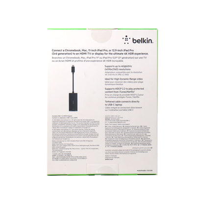 Belkin USB-C to HDMI Adapter 4K 60Hz to HDMI Converter Adapter - F2CU038BTBLK