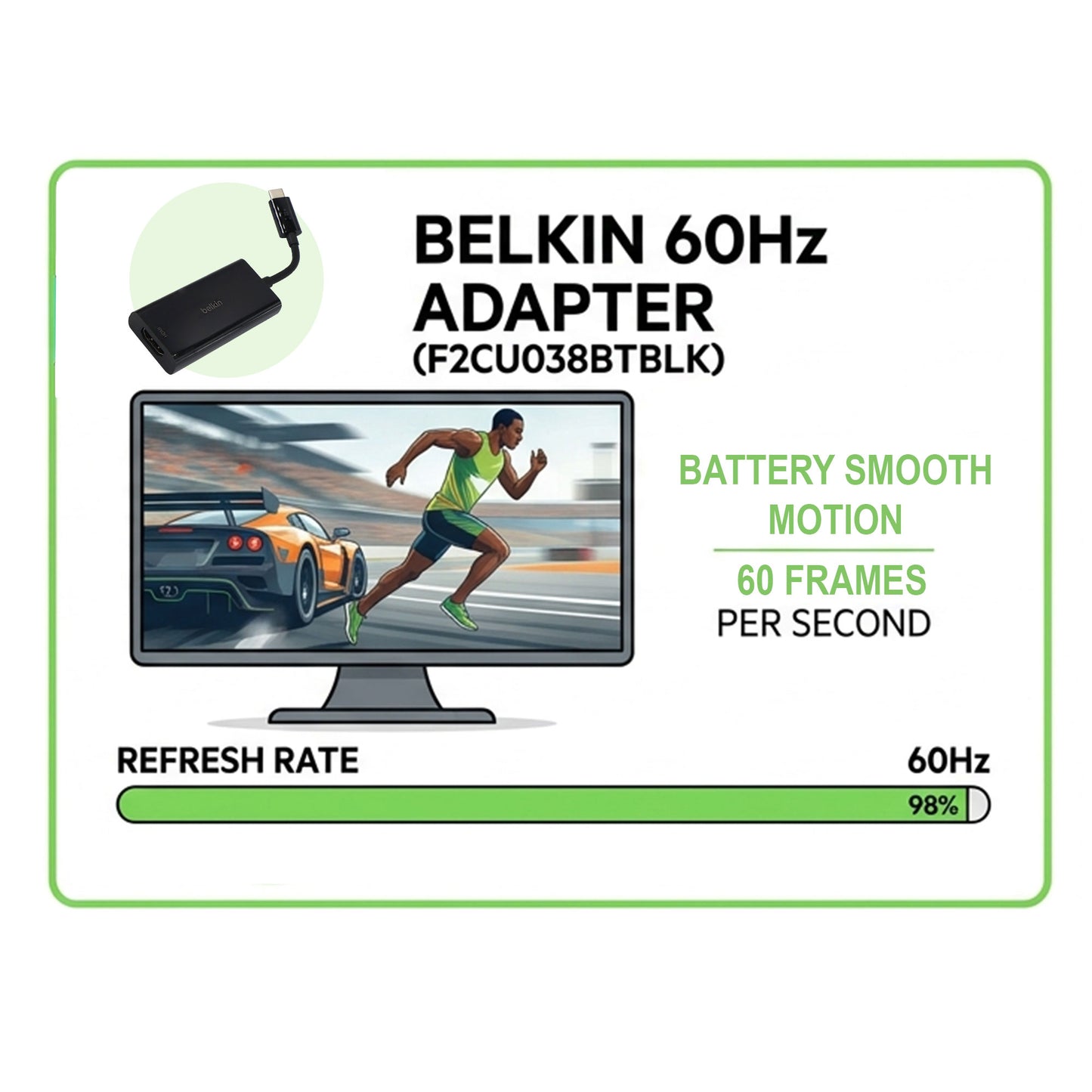 Belkin USB-C to HDMI Adapter 4K 60Hz to HDMI Converter Adapter - F2CU038BTBLK