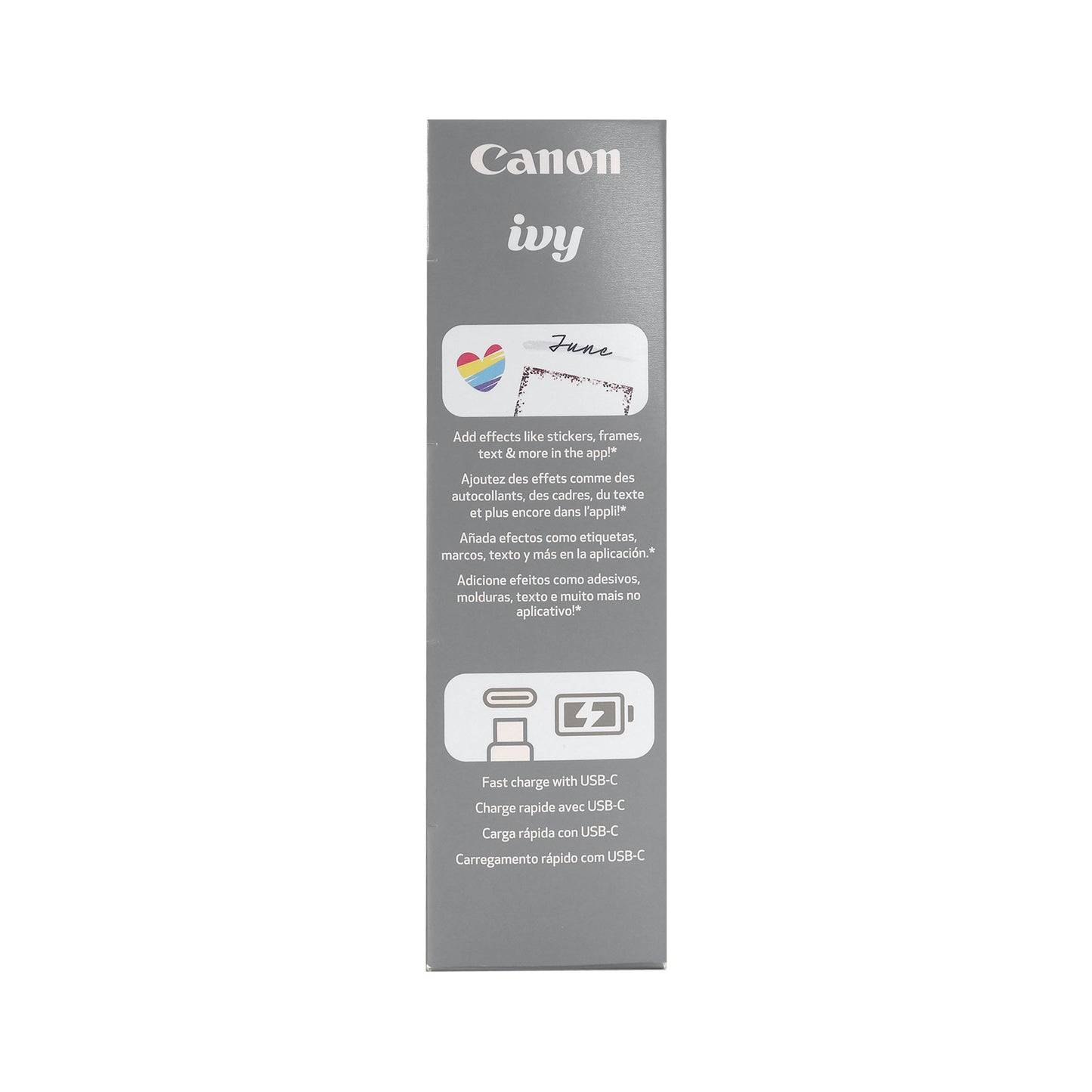 Canon IVY 2 Mini Photo Printer (Pure White) + Canon 2 x 3" ZINK Photo Paper Pack (50 Sheets)