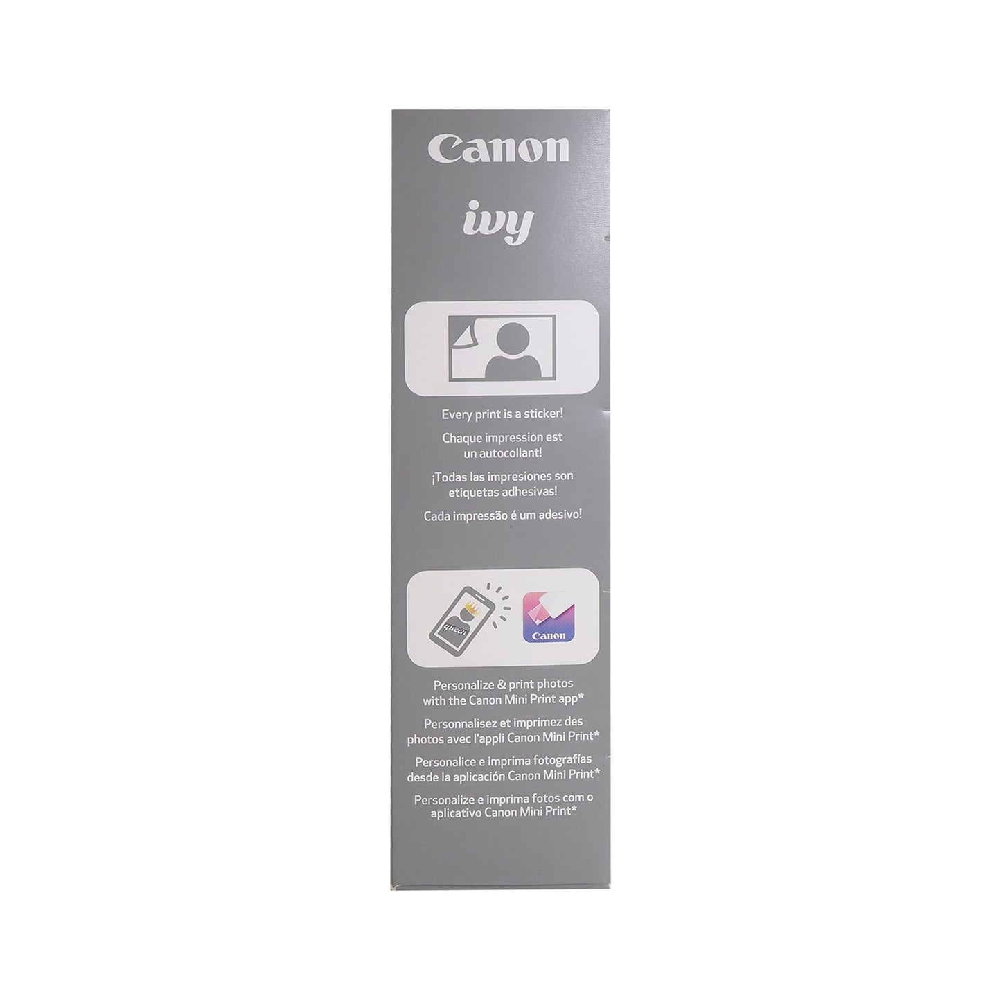 Canon IVY 2 Mini Photo Printer (Pure White) + 2x Canon 2 x 3" ZINK Photo Paper Pack (50 Sheets)