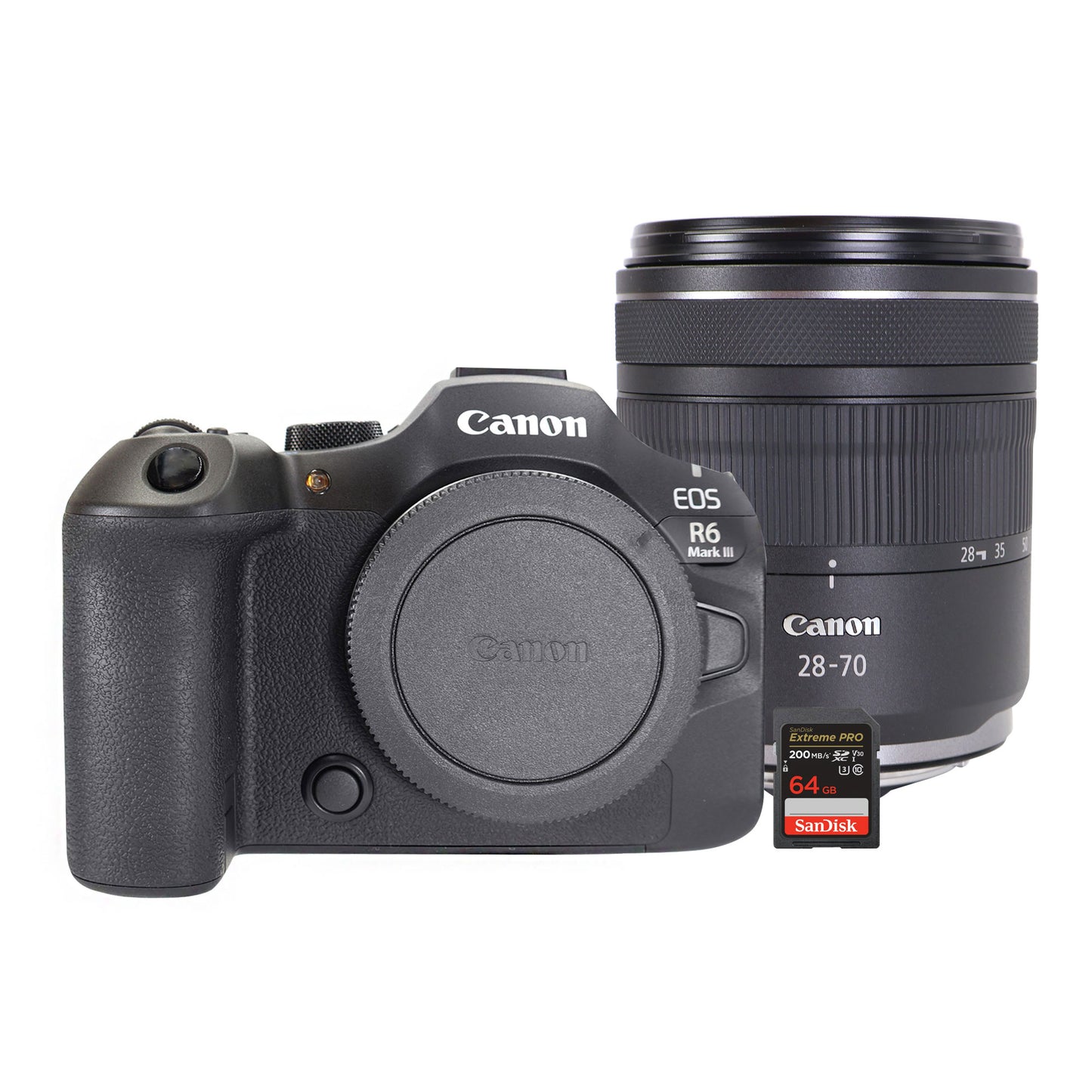 Canon EOS R6 Mark III Mirrorless Camera with RF 28-70mm f/2.8 IS STM Lens (Canon RF) and Sandisk 64GB Extreme PRO SDXC UHS-I Card
