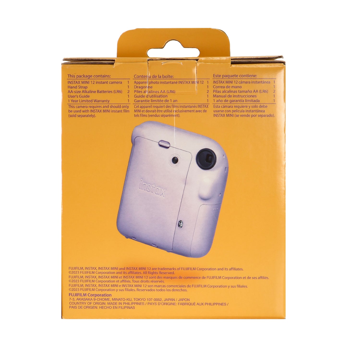 FUJIFILM INSTAX MINI 12 Instant Film Camera (Lilac Purple) + FUJIFILM Instax Mini Instant Film (Macaron, 10 Exposures)