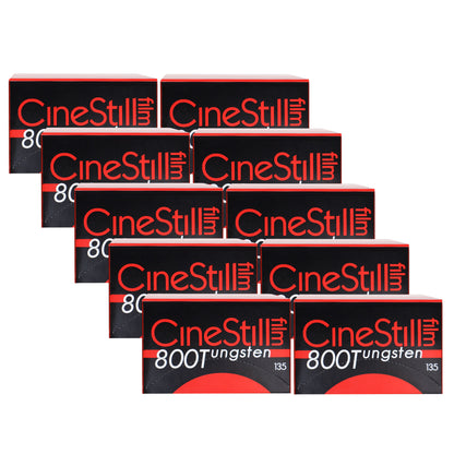 10x CineStill Film 800Tungsten C-41 Color Negative Film (35mm Roll Film, 36 Exposures)