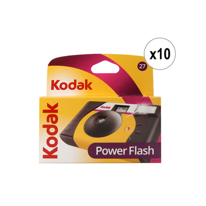10x Kodak 35mm Disposable 800 Camera with Power Flash (27 Exposures)