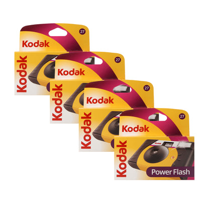 4x Kodak 35mm Disposable 800 Camera with Power Flash (27 Exposures)