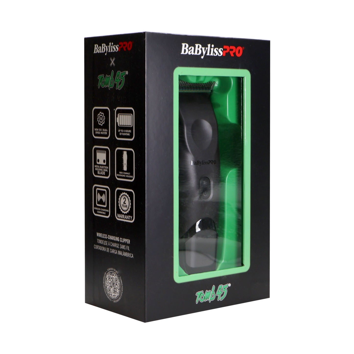 BaBylissPRO x Tomb45 Wireless-Charging Hair Clipper for Men + BaByliss Pro X Tomb45 Clipper / Trimmer Wireless Charging Mat #FXT45MAT