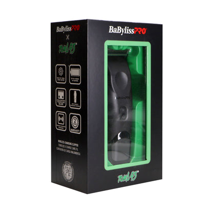 BaBylissPRO x Tomb45 Wireless-Charging Hair Clipper for Men + BaByliss Pro X Tomb45 Clipper / Trimmer Wireless Charging Mat #FXT45MAT + BaByliss Pro Fade Brush - Black