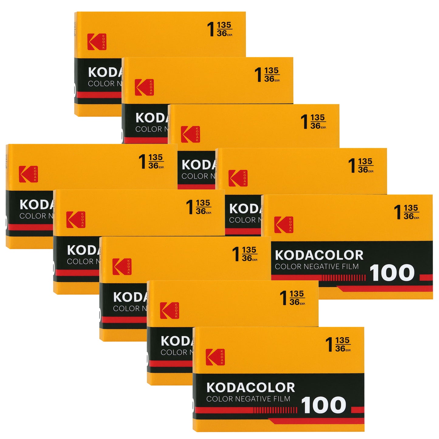 10x Kodak Kodacolor 100 Color Negative Film (35mm Roll Film, 36 Exposures)