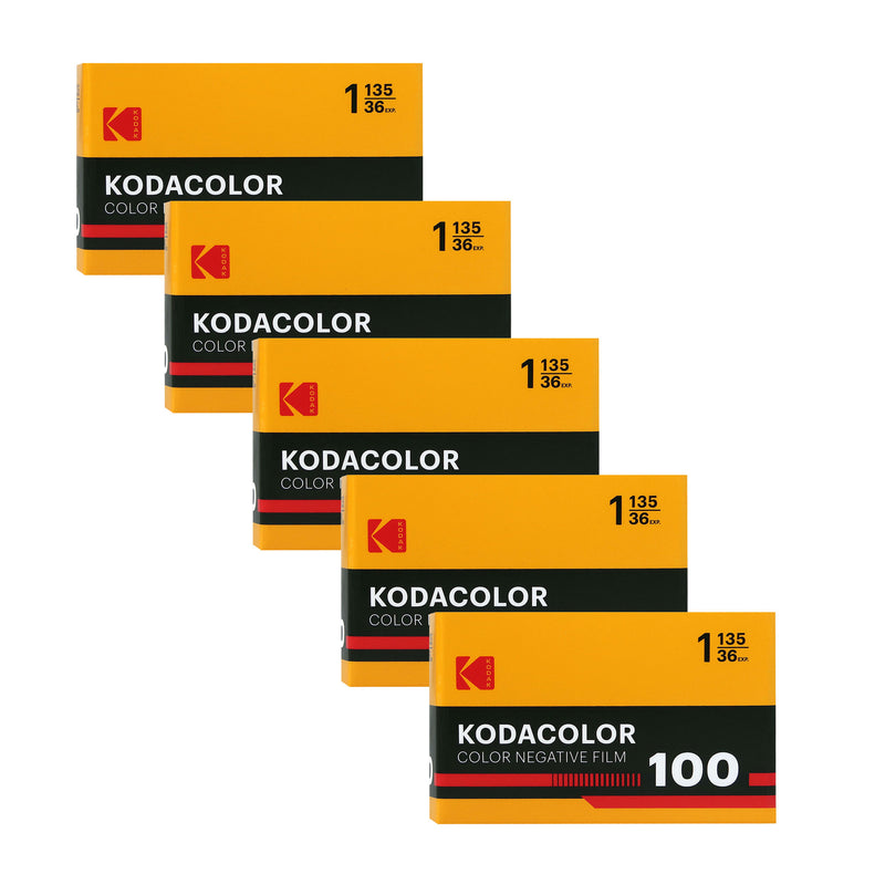 Kodak Kodacolor 100 Color Negative Film (35mm Roll Film, 36 Exposures) - 5 Pack