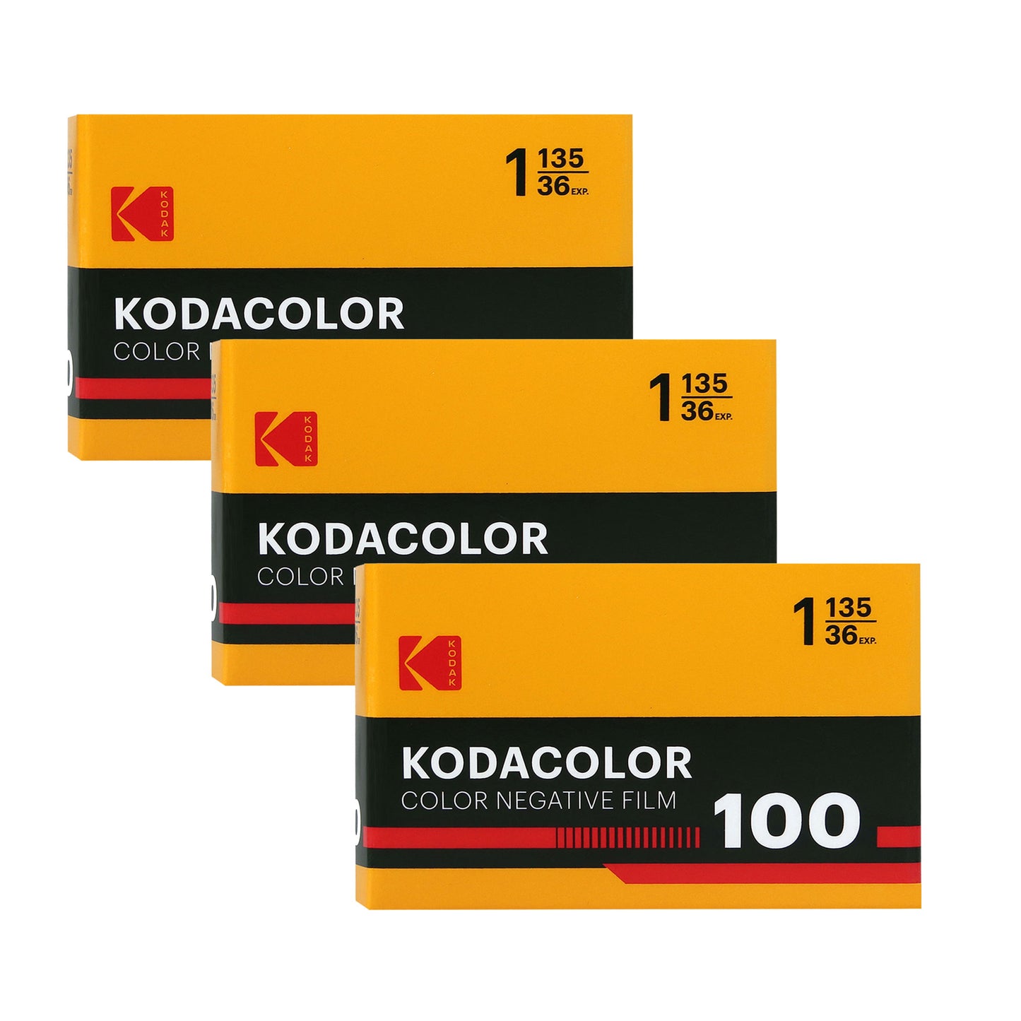 3x Kodak Kodacolor 100 Color Negative Film (35mm Roll Film, 36 Exposures)